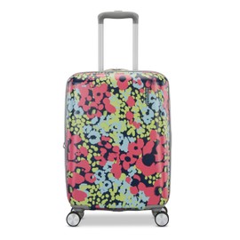 American Tourister Moonlight Hardside Expandable Luggage with Spinner Wheels, Poppy Pattern, Carry-On 20-Inch