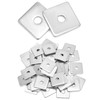 QWORK 50-Pack Galvanized Square Washers Plate – 1/2" ID, 2x2"