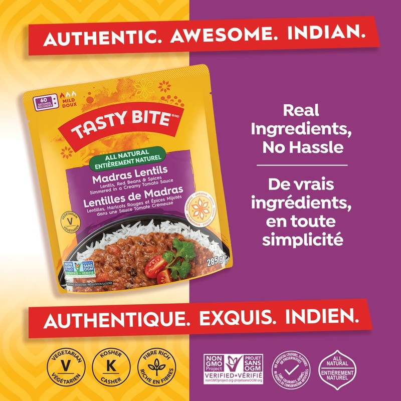 Tasty Bite® All Natural Madras Lentils Entrée, 258g