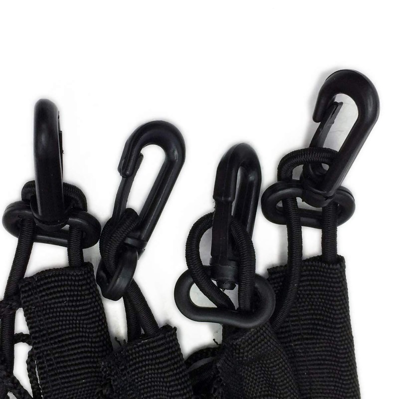 Techson Cargo Net with Hooks, Stretchable Elastic Nylon Storage Net,