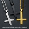Akascord Cross Necklace for Men, Gold Inverted Cross Pendant Necklace