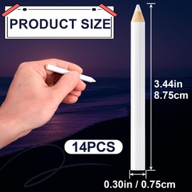 ANCIRS 14 Pcs Sewing Pencils for Fabric, White Fabric Tailor Marker, Washable Fabric Marking Pencils, Fabric Chalk Pencils for Sewing, Crafts