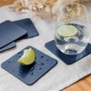 Sets of 4 Royal Blue Recycled Leather Placemats (28cm x