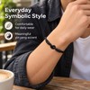 Matching Yin Yang Friendship Bracelets for 2, Adjustable Black and