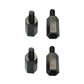 Distance Bolts Spacers M3 12 mm Polyamide Black Set of 4 (0123)