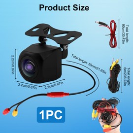 AHD 720P Color HD Reversing Camera, 4K Reverse Camera with Night Vision 170° Wide-Angle Lens Front/Rear View Cameras IP68 Waterproof Backup Cam for Cars Trucks Vans for Most Car Models(RCA Input 12V)