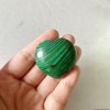 Manekieko Manekieko Synthetic Malachite Palm Worry Carved Heart Love Stone,40mm