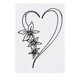 Azeeda 'Blumenherz' Temporäres Tattoo - Hautfreundlicher & Ungiftiger Abziehbild · Wasserfest (TO00033724)