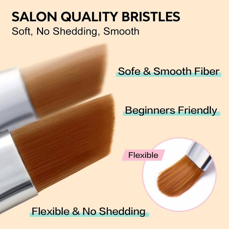 AIMEILI 6 Pieces Nail Art Brush Gel Nail Polish Nail