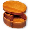 Nagao Magewappa FH01 Lunch Box, Oval Shape, 1 Tier, Lacquer,