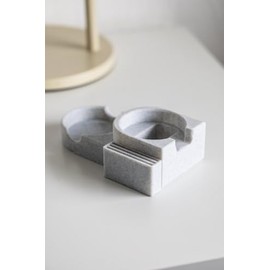 Barista Accessory Set - Compatible with Sage/Breville Barista Express, Pro & Touch - Hopper, Dosing Funnel, Tamper & Station - 3D Printed for Espresso Lovers (Marble, 2 Station)