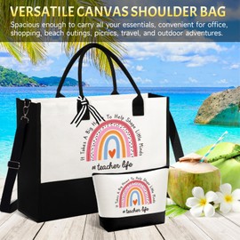 Teacher Appreciation Gifts for Women, Best Unique Ideas from Students, Funny Retirement Graduation Thank You Gifts for Teacher w/Tote Bag, Back to School, Birthday, Christmas