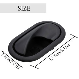 MangWany Left Driver Side Front or Rear Interior Door Handle for Logan Duster Clio Dacia Sandero 8200028487 (Matte Black)