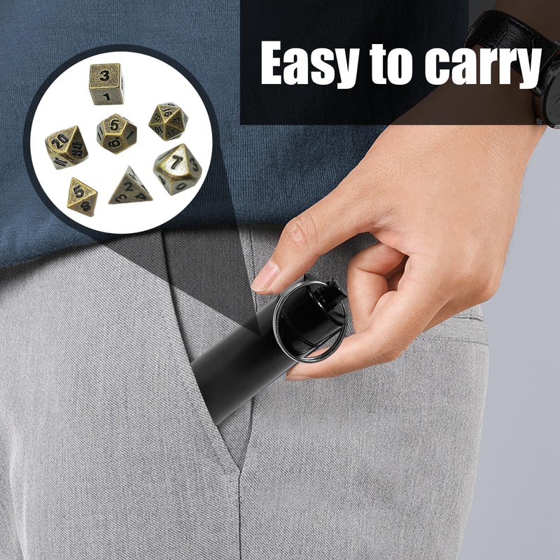 1 Mini Dice Set, 1 Piece Storage Box Key Ring,