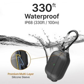 Catalyst Total Protection Case for AirPods Pro 2nd Generation Case - Waterproof, and Shockproof Rugged Full Body Case for AirPods Pro 1 and AirPods Pro 2, Secure Locking System Case with Carabiner