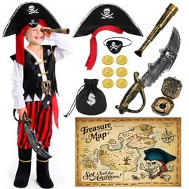 Disfraz de pirata para niños, disfraz de Halloween, disfraces de Halloween para niños, disfraces de pirata para juegos de rol, fiesta de disfraces