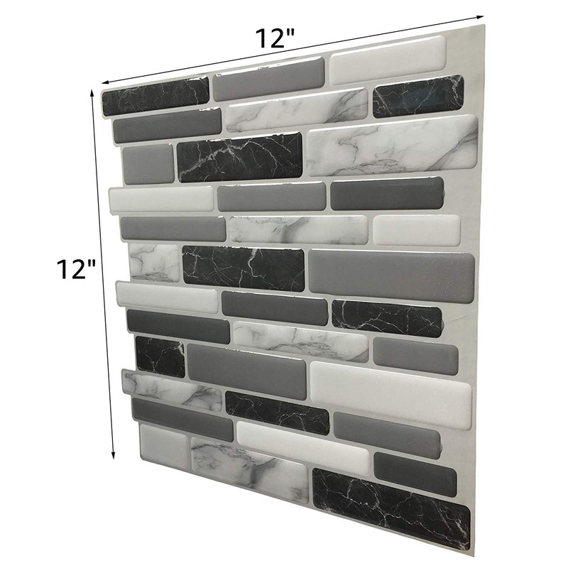 Art3d 12"x12" Peel and Stick Backsplash Tile for Kitchen, Marble