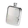 Bisley Hip Flask 6oz Half Hammered Pewter