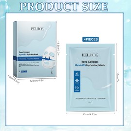 Bio Collagen Maske,Kollagen Maske,Overnight Collagen Mask,Collagen Deep Hydration Mask,Für Alle Hauttypen(4Pcs)