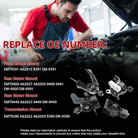 4PCS Engine Motor Mount Fit for Corolla Matrix 1.8L 2009-2013 for Pontiac Vibe 1.8L 2009 2010 FWD 4PCS Auto Engine Transmission Mount Kit Replace A62015 A62027 A62023 A62039