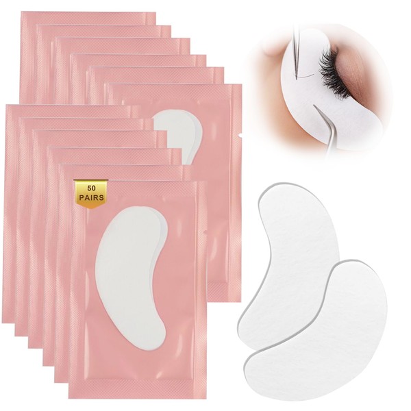 50 Pairs Pads for Eyelash Extensions, Gel Patches for Extensions,