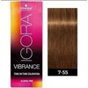 Schwarzkopf Igora Vibrance Permanent Hair Color Dye 7-55 Medium Blonde Gold Extr