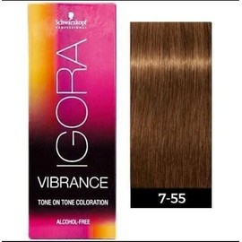 Schwarzkopf Igora Vibrance Permanent Hair Color Dye 7-55 Medium Blonde Gold Extr