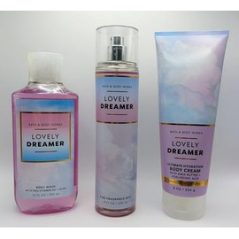 Lovely Dreamer Bath and Body Body Cream Body Wash and Fragrance Mist 3 piece set