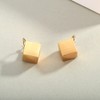 INNERDIVA Cute Square Brushed Drop Earrings 18K Gold Plated Geometric