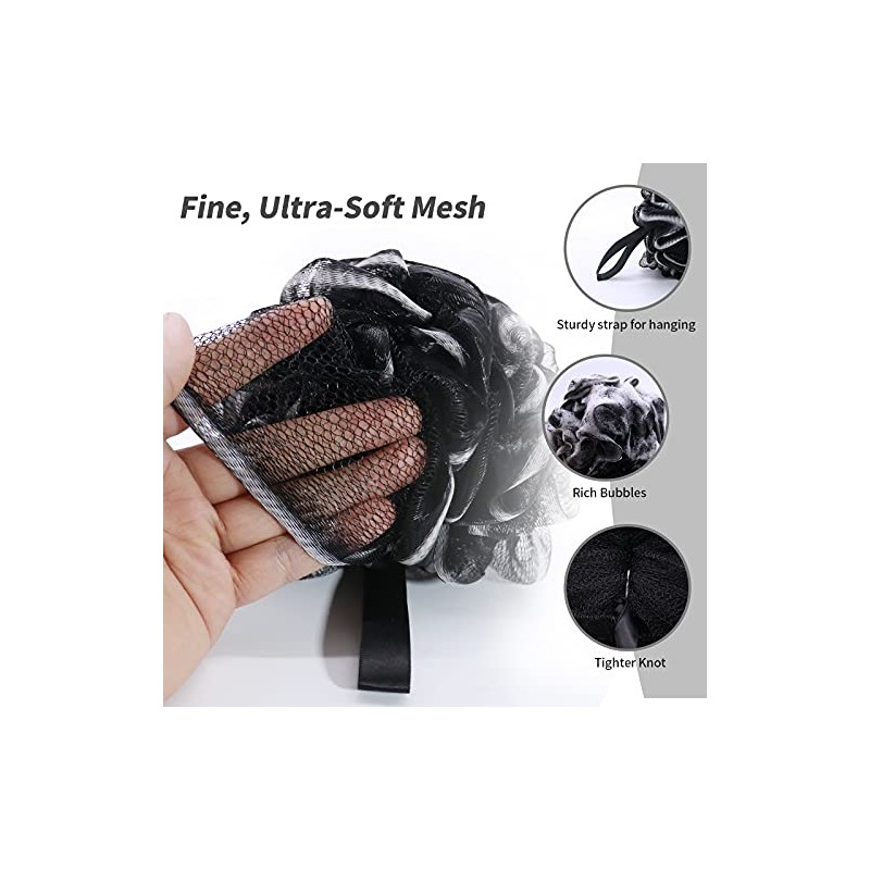 DYS Farm Shower Puffs for Body - Bath Luffa Loofa