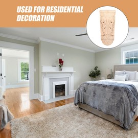 ORFOFE 2pcs Decorative Wooden Corbels Handcrafted Solid Wood Corner Moulding Trim for Living Room Home Decor Elegant Carved Onlay Applique with Classical Charm