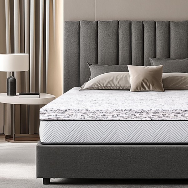 CHUN YI 4 Inch Memory Foam Mattress Topper Cal King