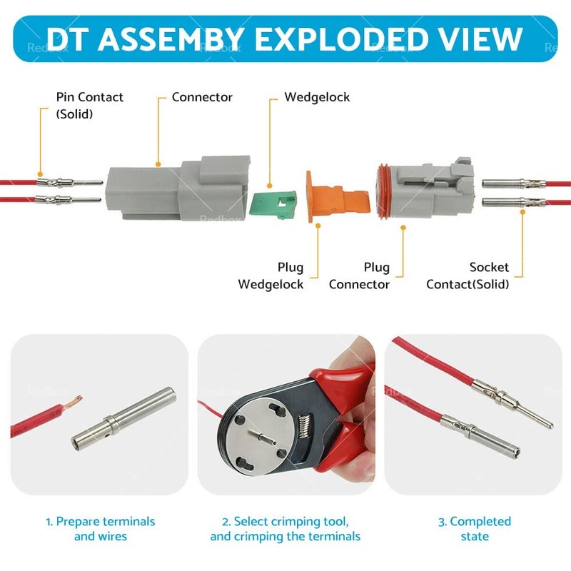 MAX Cool 117PCS Deutsch Kit DT 2 Way Series Connector