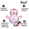 Fuzzl Dura Pig – Plush Pig Dog Toy on Rope
