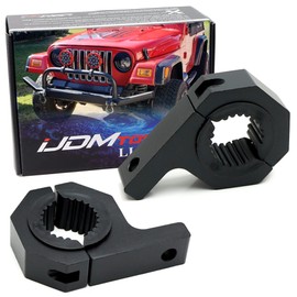 iJDMTOY 2-Pack Adjustable Bullbar/Roof Cage Clamp Mount Brackets For LED Pod Lights, LED Light Bars, Good For 1/1.5/1.75/2-Inch Tube Fit Car Truck SUV ATV UTV