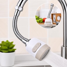 PARENCE Extensión flexible de grifo de 360 ° – Aireador de grifo de cocina M22, 2 modos, chorro y ducha, ahorro de agua cromado, giratorio, resistente a salpicaduras, compatible con fregadero de