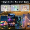 Moobibear Camping String Lights, Quick Storage 33FT/100LED RGB Rugby Rechargeable