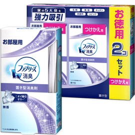 Febreze 【Bulk Purchase】 Odor Freshener, Room Use, Place Type, Fragrance-free, Main Unit 130g + Refill 130g x 2 pcs