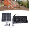 20W Solar Panel Solar Powered Dual Exhaust Fan Kit for