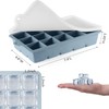 3 PCS Cubitera de silicona, Bandejas de Silicona para Cubitos