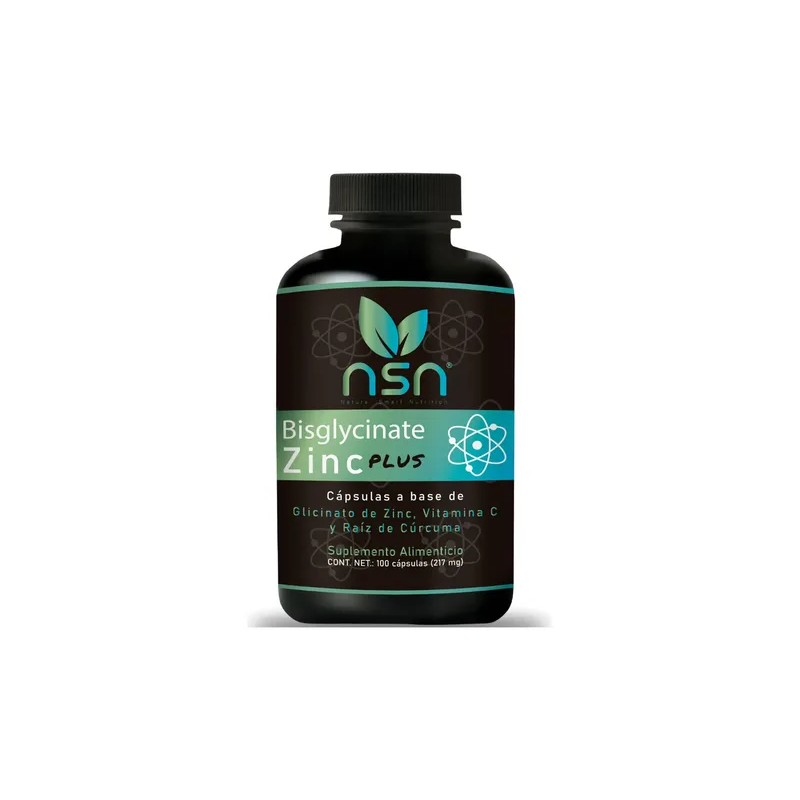 Bisglicinato Zinc Quelado Veces Mayor Absorción Cúrcuma Vitamina 100 Cápsulas