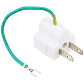 BUFFALO BSTAPA01WH 3-Pin to 2-Pin Conversion Adapter, White