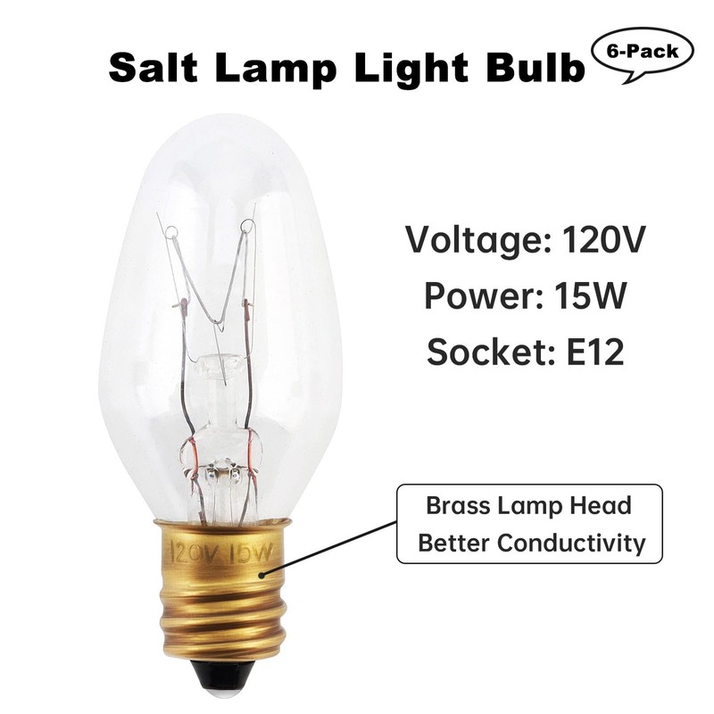 RTNLTI Salt Lamp Cord Replacement with Dimmer Switch and 6-Pack