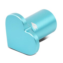 NRG Innovations NRG-DB-H001MF 6061 Aluminum Heart E-Brake Drift Button, Hand Brake Lever Button Compatible with Nissan S13/S14/S15, Minty Fresh