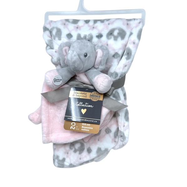 AWW GIFFTS Blankets and Beyond Baby Plush Elephant Security Blanket
