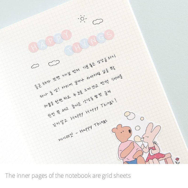 Mono Like B6 Happy and Lucky Grid Notebook, Set of