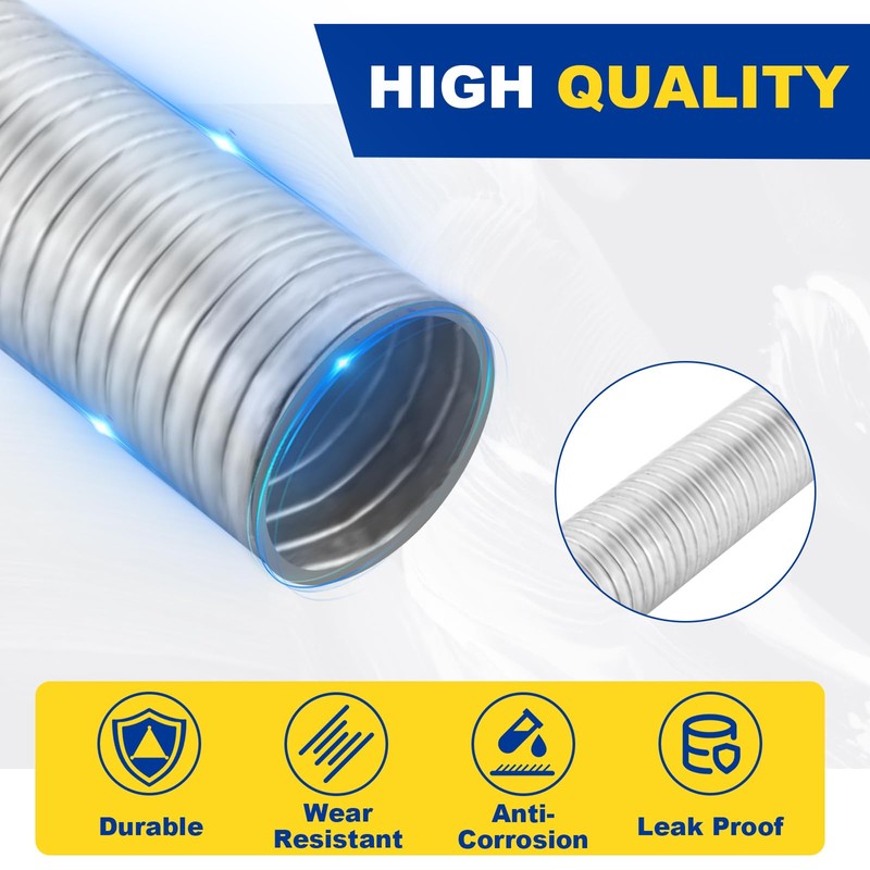 Piclafe 3" x 16.5" Length Universal Exhaust Flex Pipe, 3