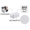 Rotho Country set of 3 storage boxes, plastic (PP), white,