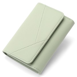 GAEKEAO Small Wallets for Women Leather RFID Blocking Trifold Ladies Wallets Credit Card Holder with Zipper Coin Pocket