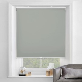 Cordless 100% Blackout Roller Window Shades, Wireless Window Blinds with Spring Systerm, Thermal Insulated, UV Protection Waterproof Fabric, Blinds for Home and Office (Dark Grey - 26" W x 72" H)